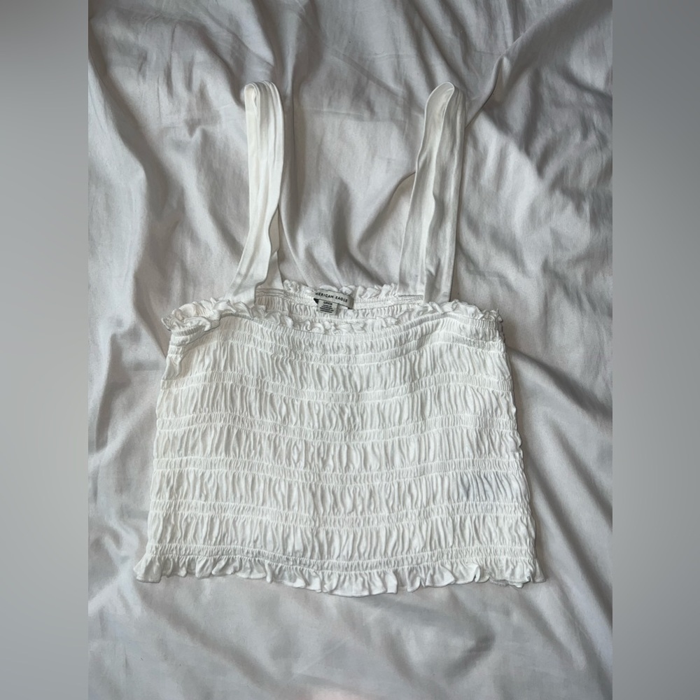 American Eagle cropped tank top, size S, white